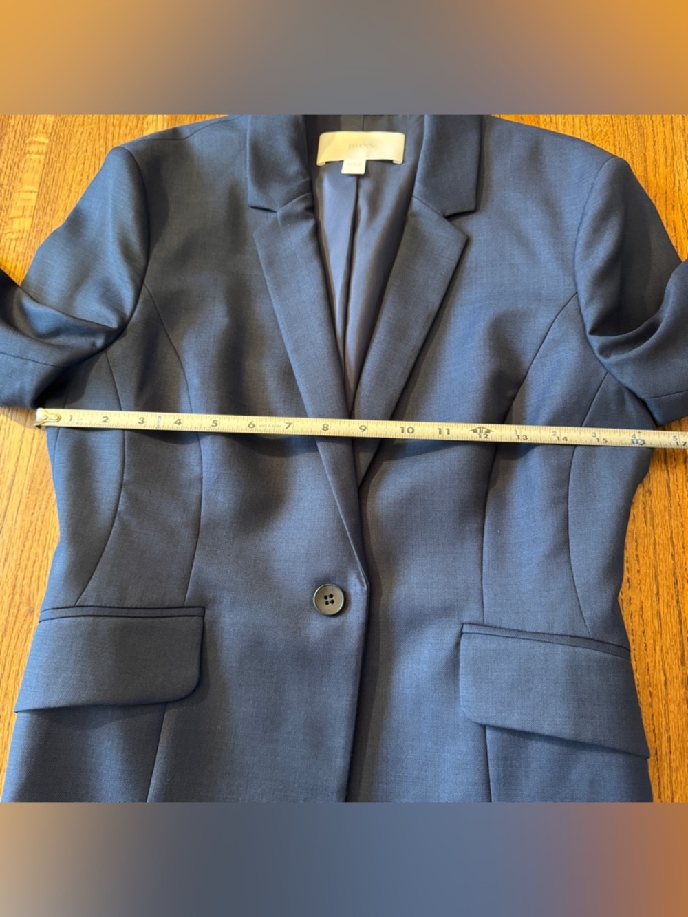 BOSS Hugo Boss Navy Virgin Wool
Dress & Blazer Set Size 4 - Picture 15 of 16